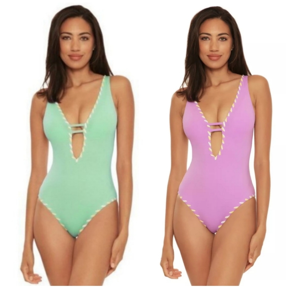 Becca by Camille Skylar Plunge Reversible One-Piece Swimsuit